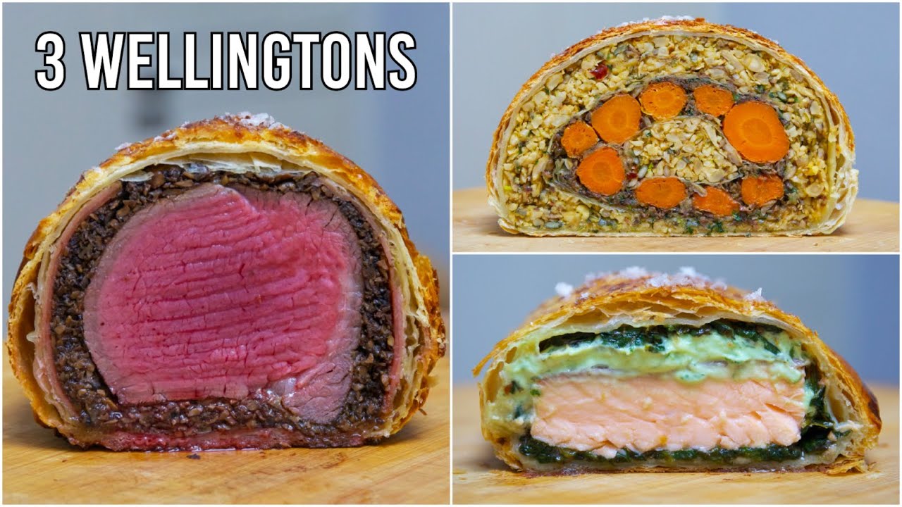 Wellington, en tres versiones: clásico, vegetal y salmón