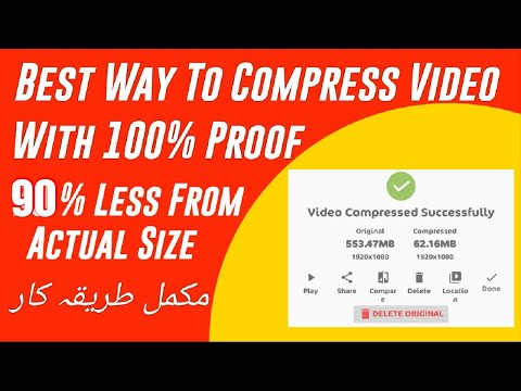 How to Compress Large Video files Upto 90% Without Losing Quality - Best Video Compressor App