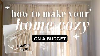 DIY Ikea Curtain Makeover (AFFORDABLE) | Simple tips for aesthetic home ❤︎