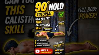 90° Hold Challenge 🔥 Can You Hold It? #bodyweightworkout #tutorial #shorts #fitness #calisthenics