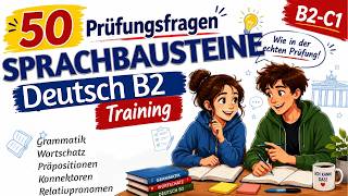 Deutsch B2 Sprachbausteine Übungen mit Lösungen 50 Prüfungsfragen zum Üben