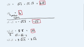 Simplifying Square Roots and Operations on Square Roots Video 1 of 2