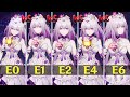 Castorice E0 vs E1 vs E2 vs E4 vs E6 Auto-Battle | Eidolon Comparison Showcase - Honkai: Star Rail