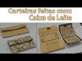 Carteira feita com caixa de leite