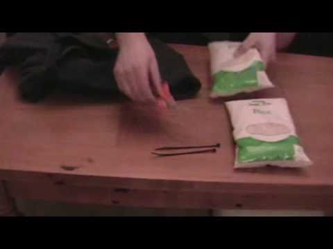 DIY Homemade shooting bag / sand bag / rice bag table bench all u need rice...