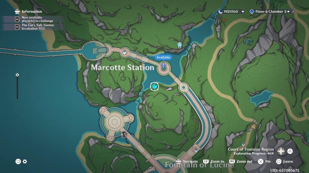 Genshin Impact - Marcotte Station, Hydro Puzzle