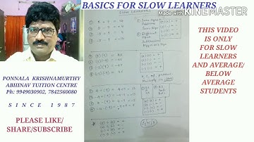 ATC MATHEMATICS BASICS FOR SLOW LEARNERS.