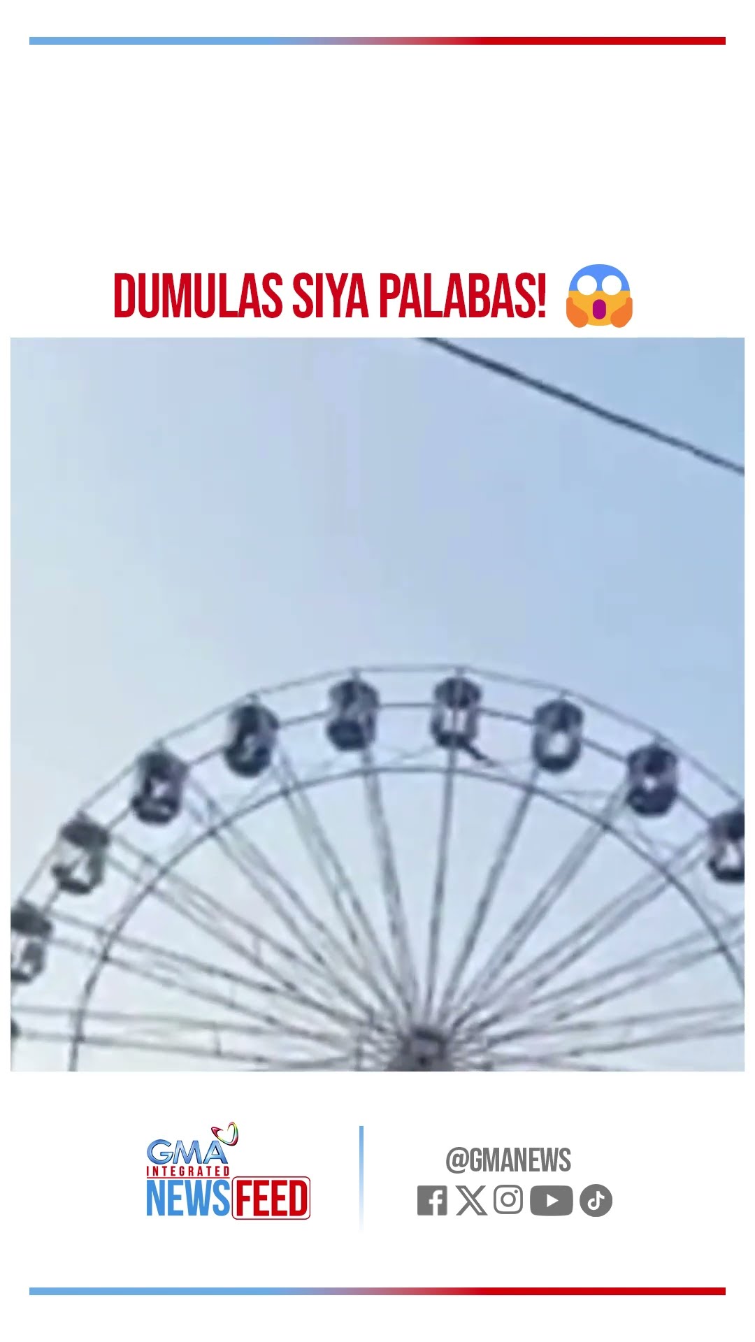 Babae, dumulas palabas ng ferris wheel gondola | GMA Integrated Newsfeed