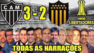 Todas as narrações - Atlético-MG 3 x 2 Peñarol | Libertadores 2024