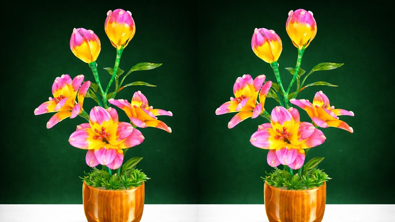 DIY Plastic Spoons Flower Craft Ideas | Easy & Beautiful Home Decor | plastic Spoons Flower Making