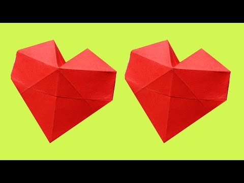 Cách xếp trái tim 3D dễ nhất / Gấp Trái Tim Valentine's / Heart Origami Easy | Foci