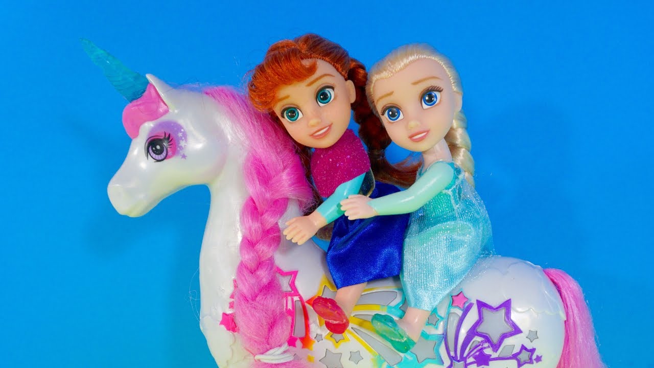 Download Disney Frozen Elsa And Anna Toddler Elsa And Anna Dreamtopia Barbie And Unicorn Have Fun Playing Youtube