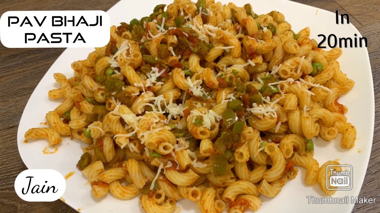 Pav bhaji flavored pasta