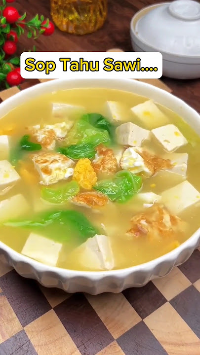 Masak Sop Sawi Tahu Nunggu hujan datang ya...
