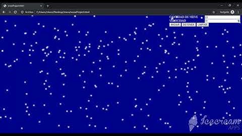 Nieve animación con html javascript y css
