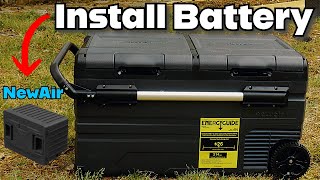 How To Install Battery NewAir 80qt Cooler Easy Simple