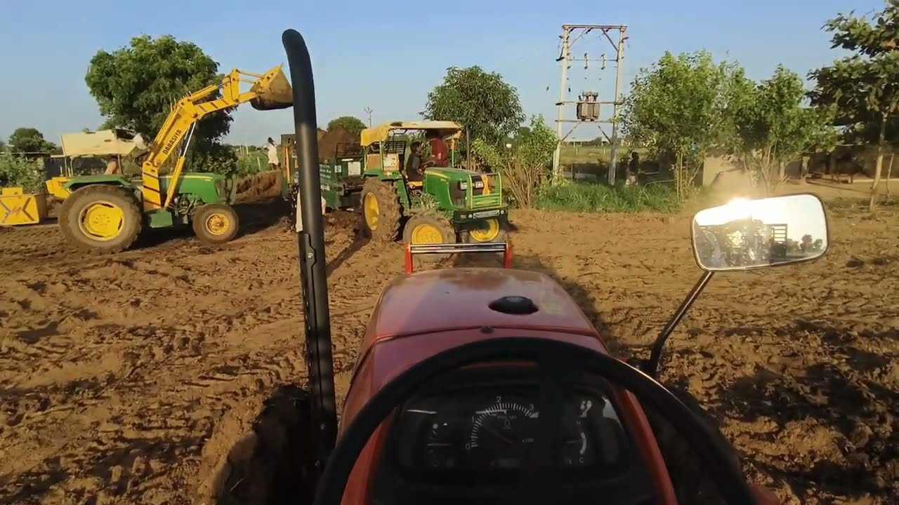 Kubota mu 5502 55HP & Jd 5045 4wd Manure Loader Jd 5310 Loding Farming Video 