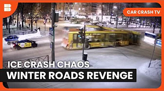 Snow Ice Dash Cam Crashes Winter Driving Fails