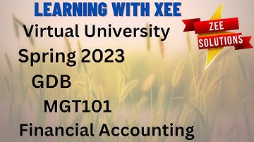 MGT101 GDB Spring 2023 Virtual University of Pakistan