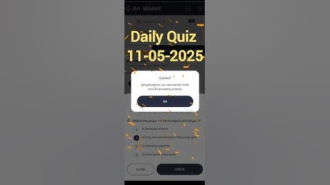 Daily Quiz. Air Wallet.Q. What is the purpose of the storage fund in Arichain?#bitcoin #quiz #daily