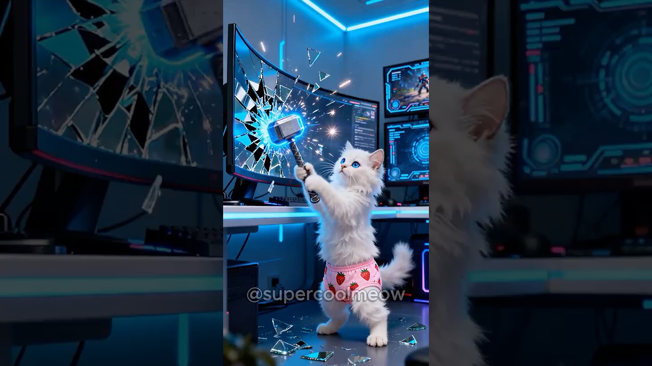 Super Cat Dad & Kitten: The Hulkbuster Rescue 