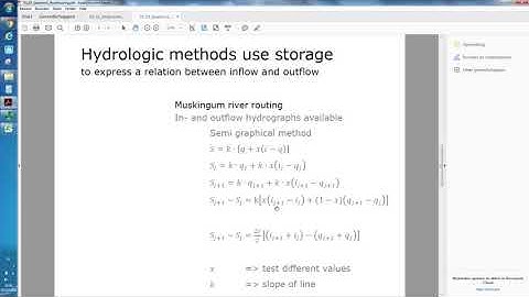 Exercise 3   Routing  Muskingum question1