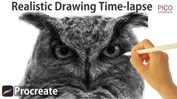 Look at the Eyes😎 Realistic Drawing Time-Lapse. Procreate iPad Pro