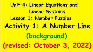 8th Grade Illustrative Mathematics: Unit 4; Lesson 1; Activity 1: Number Lines_background