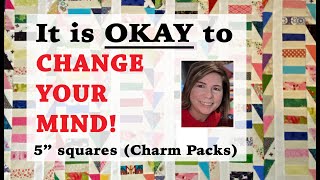 ☀ 5 inch squares ☀ | Scrappy quilt from charm packs! | Use what you have | Change if you want to!