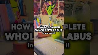 How to complete WhOLE SYLLABUS in one week!!🙌📖 #study #studyschedule #syllabus #howto #studytok