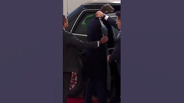 Awkward moment as Vance and Harris share a limo to inauguration