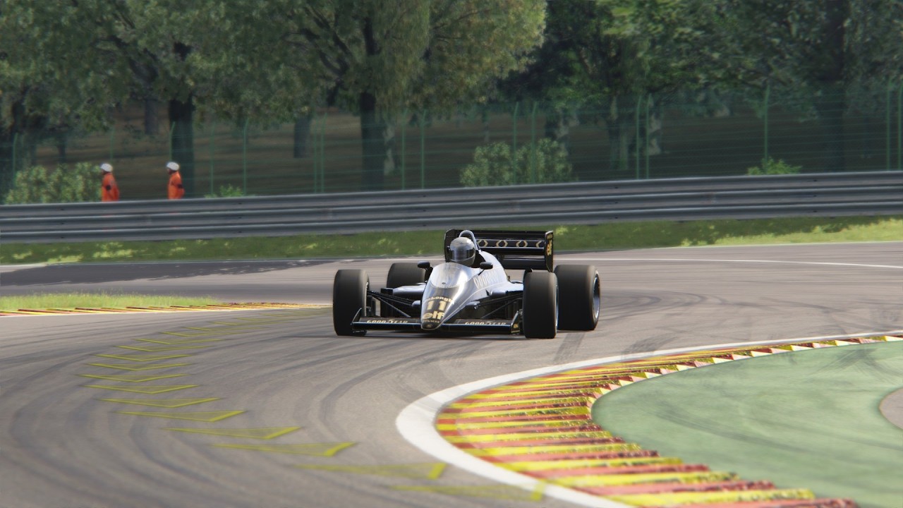 Driving a Lotus 98T around Spa for the first time