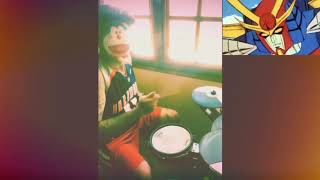 DAITARN 3 Hardcore Drummer play something. cartoon theme.