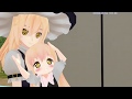 【東方MMD】動作確認　ちび霊夢とちび魔理沙を愛でる