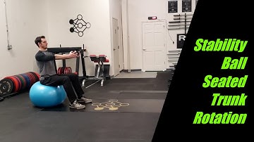 Stability Ball Seated Trunk Rotation