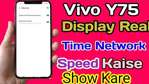 How To Show Display Real Time Network Speed In Vivo Y75 // Vivo Y75 Internet Speed Setting