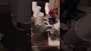 Transformers, Optimus Prime, metroplex hears the call of the last Optimus, custom base