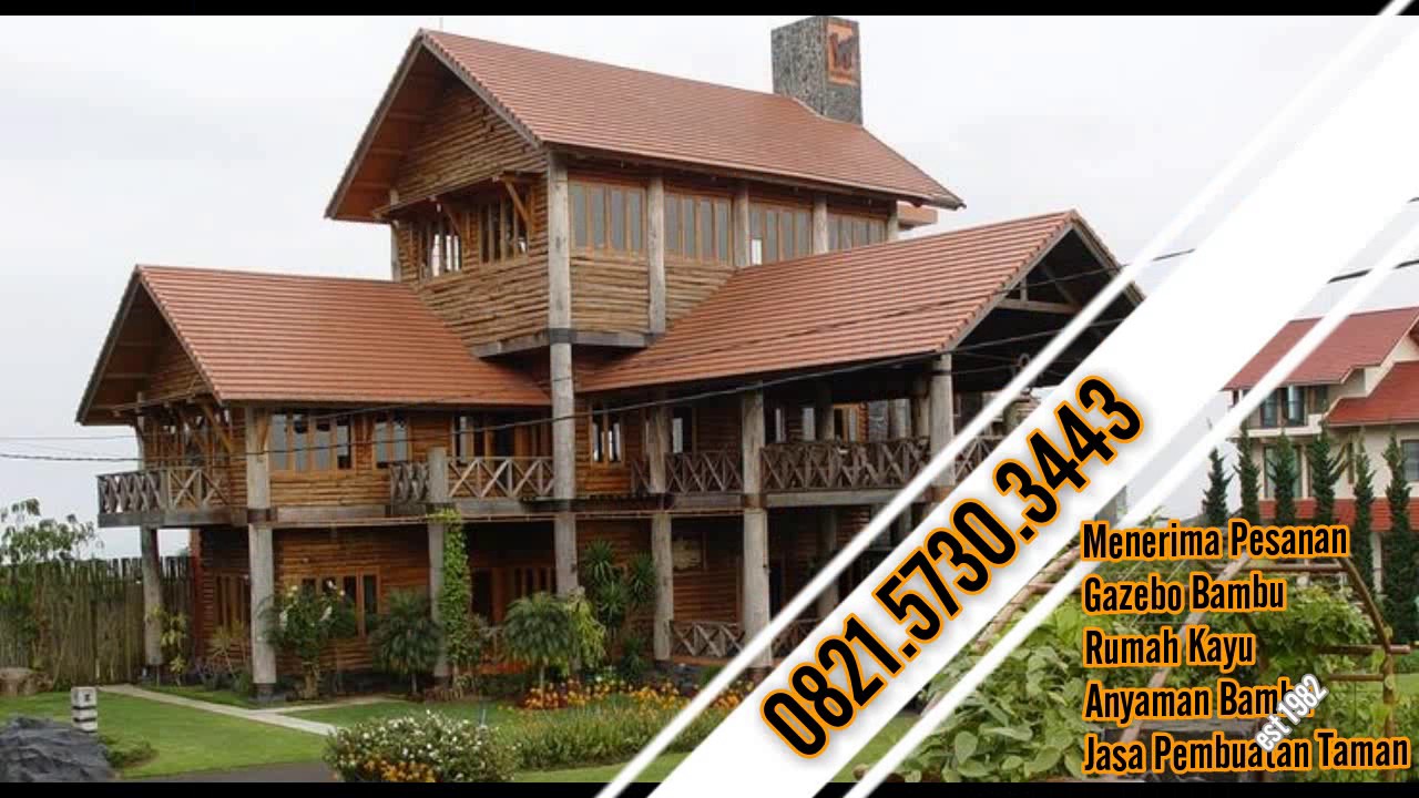42 Gambar Rumah Kayu Atau Bambu Terbaru