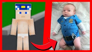 MİNECRAFT PARODİLERİ GERÇEK YÜZLERİ!😱Bebek Kerem Komiser,Zombi Fakir, Minecraft Parodileri