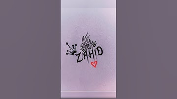 Zahid name status with -Modern tattoo art 