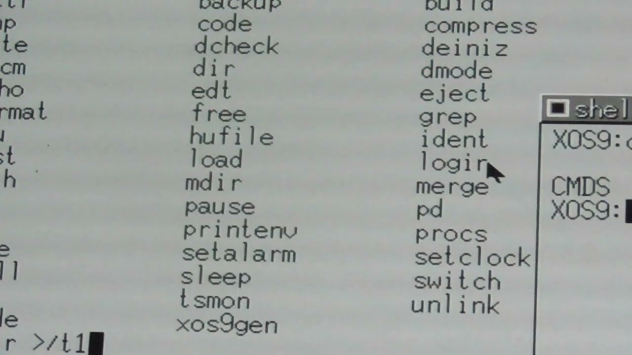 OS9/X68000のマニュアルを見ながら勉強中。/T1が使えない - YouTube