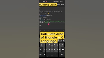Calculate Area of Triangle in C language #c_language #coding_status #programming #ytshorts #viral