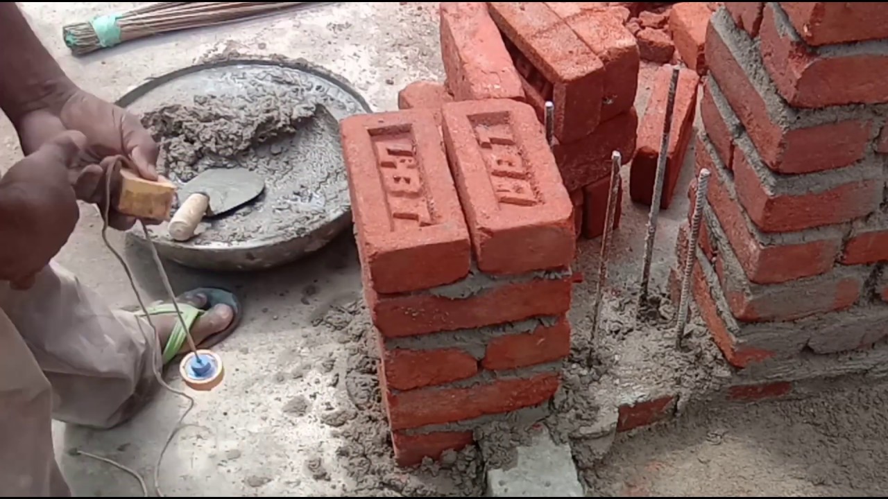 Brick laying 2x2 brick wall YouTube