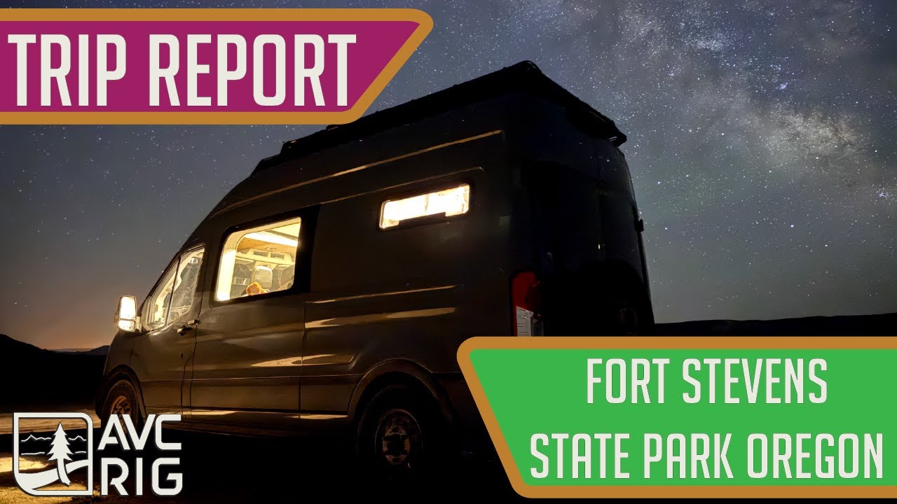 Van Life Oregon Coast: Fort Stevens State Park Trip Report in Our Ford Transit Camper Van!