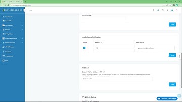 EasySendSMS.com How To Set Low Balance Notification