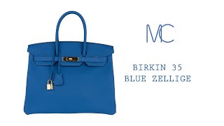 Hermes Birkin 35 Bag Blue Nuit Gold Hardware Togo Leather – Mightychic
