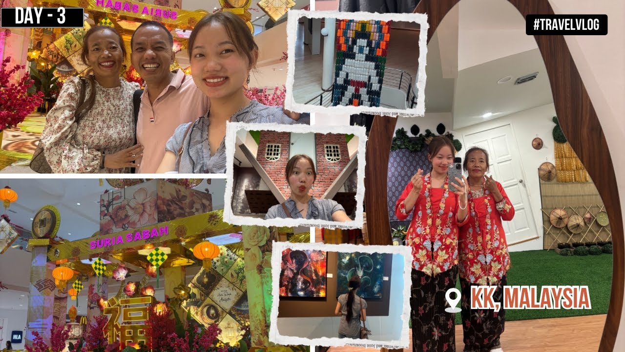 Day - 3 in KK Malaysia. Visiting upside down house and the art gallery. 