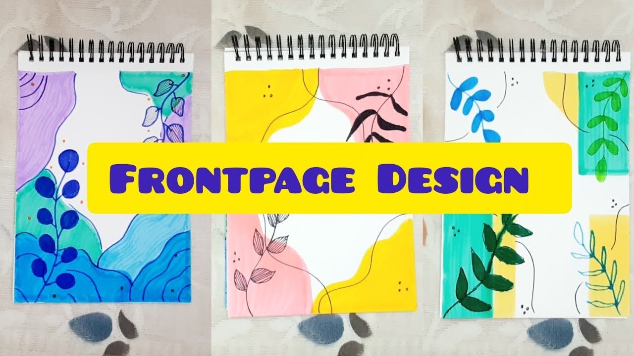 Easy Front Page Designs| Project Work Designs | File Decoration Ideas ...