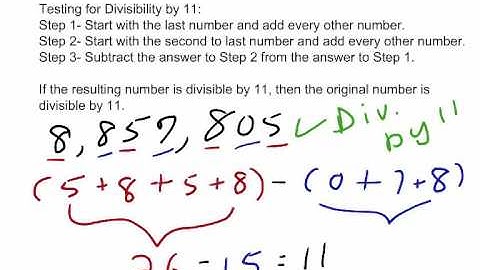 Number Theory:  Testing for Divisibility by 11