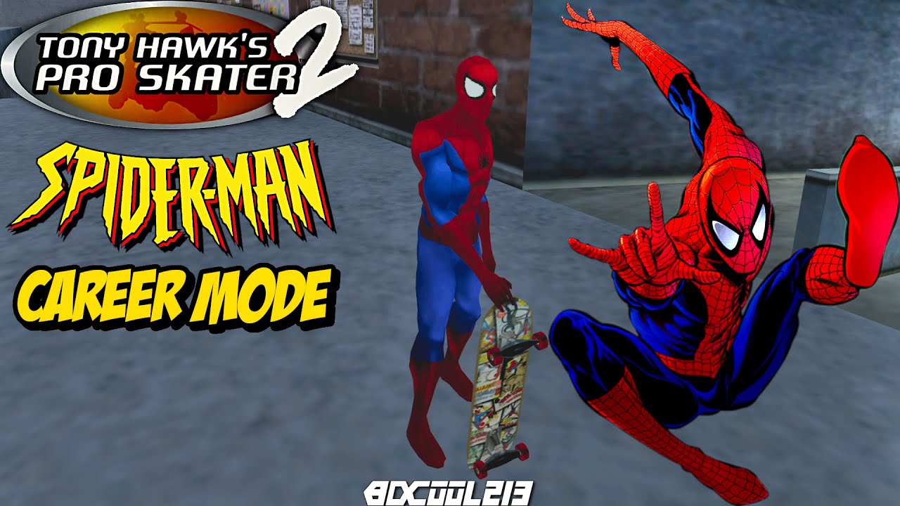 Spider-Man in Tony Hawks Pro Skater 2 on the PS2 : r/Spiderman
